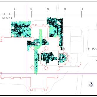 Composite results of our GPR scans of 2016-17