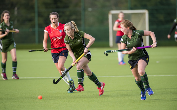 Students playing hockey